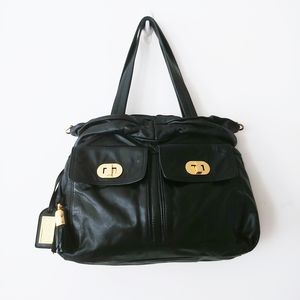Badgley Mischka Large Black Tote Black